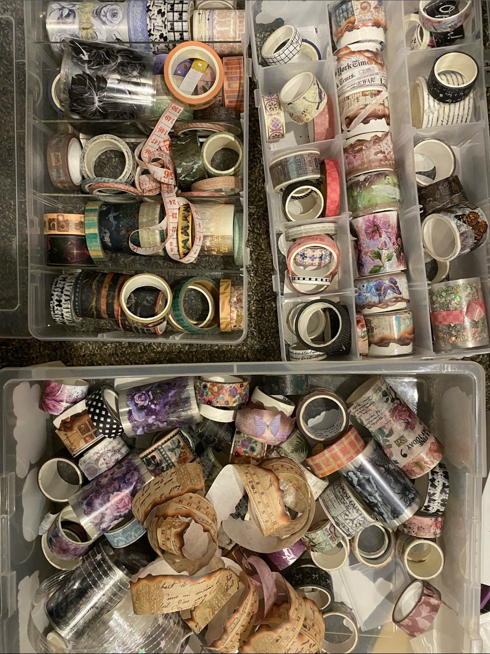 Mixed Decorative Washi Tape Bundle - Floral & Patterned Rolls